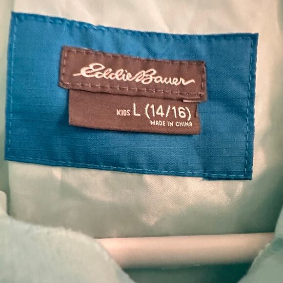 Eddie Bauer Youth ***Just the Outer Shell***3-in-1 Jacket. Sz Large 14/16 Aqua - Picture 7 of 8